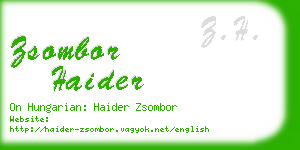 zsombor haider business card